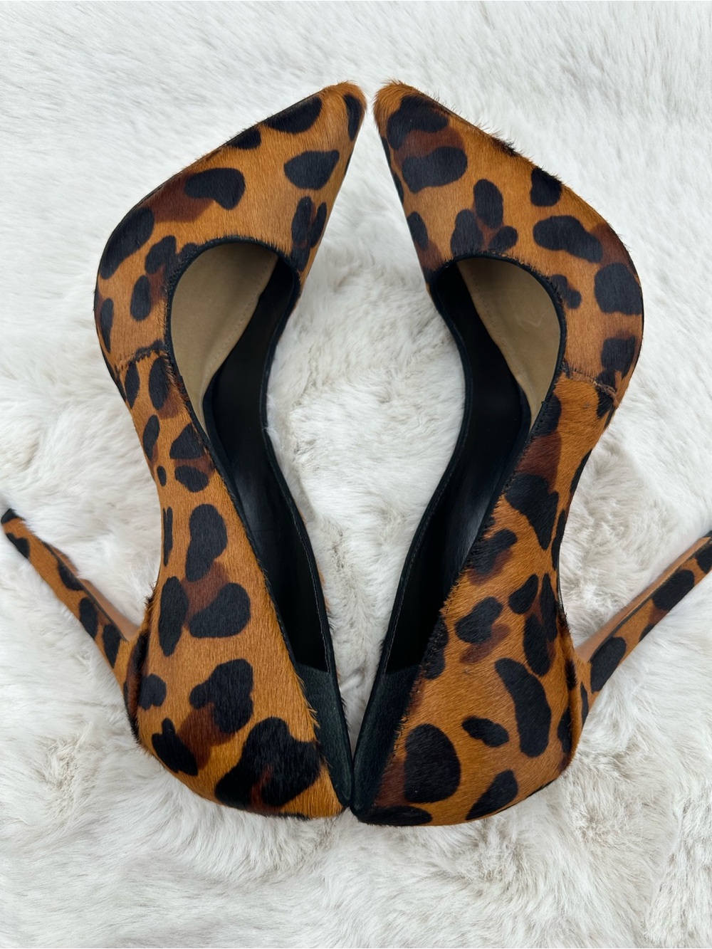 Schutz Lola‎ Leopard Pumps Size 8 NWT Pointed Toe Stiletto Heels - Picture 7 of 11